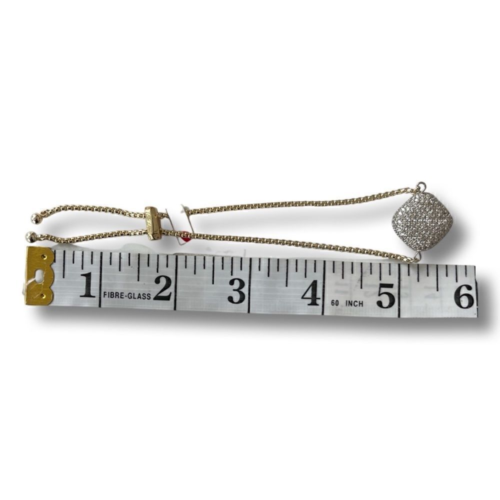 Pavé Crystal Gold-tone Slide Bracelet • NWT - Picture 8 of 9
